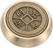 Solid Brass Round Paperweight Elegant Office Decorative Calligraphy Tool