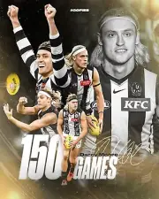 Collingwood magpies AFL football team poster, FREE POST