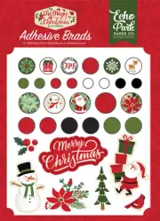 Echo Park Decorative Adhesive Brads-The Magic Of Christmas