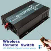 3000W Pure Sine Wave Inverter 48V DC to AC Power Generator Van Remote Home Car