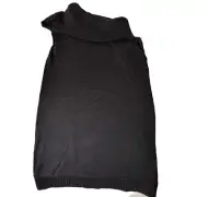 Nicola Finetti Dress Womens Size 16 Black 100% Merino Wool Knit Shift Mini BNWT