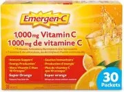 Emergen-C Immune 1000mg Vitamin C/ B Vitamins Mineral , Super Orange, 30 Sachet