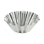 GOBEL Large Tin Brioche Mold with Wide Ribs 14x4.8cm/5.5x2in