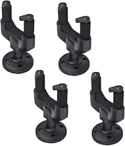 SUPVOX 4Pcs Detachable Auto Locking Guitar Hangers Wall Mount with Black Base Securely Holds Acoustic Electric Guitars Easy Install Design Space Saving Wall Storage