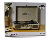 Victrola Journey Signature 3 Speed Turntable Record Player Bluetooth Beige