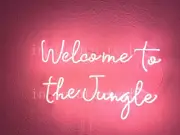 Welcome To The Jungle Acrylic 20" Neon Sign Light Light With Dimmer