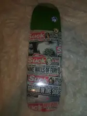 NIS Anti Hero 9.25" Jeff Grosso Daily Suck Skateboard Deck Green Stain