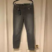 NWT Paige Women's Denim Grey Verdugo Ankle Mid RiseUltra Skinny size 31