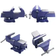 Professional 8" Steel Shop Blue Bench Vise Metal Milling Locking 360-Degree