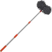 iplusmile Telescopic Car Wash Mop Soft No Scratch Vehicle Cleaning Brush with Long Handle Efficient for Cars Trucks and Windows Lint Swirl