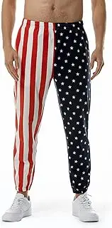 [Sipumia] Men's USA Flag Graphric Joggers for July 4th Casual Yoga Running Pants Sports Sweatpants