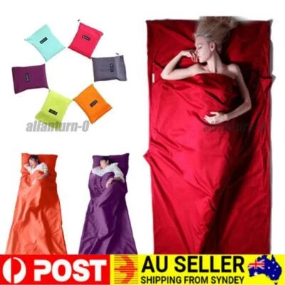 Single Sleeping Bag Liner For Camping Hiking Hostel Travel