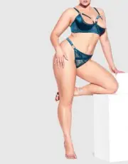 NEW SIZE 20 / LARGE FOX & ROYAL DARIA CROTCHLESS THONG G STRING POSEIDON LACE
