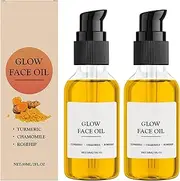 Glow Face Oil - Turmeric & Rosehip Face Oil, Natural & Organic Face Moisturizer with Turmeric and Chamomile - Facial Serum - Korean Skincare 59ML