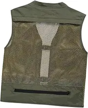 [CHILDWEET] Mens Tanks for Summer Travel Jacket Men Mens Summer Jacket Outdoor Climbing Vest Men Nylon Vest Men Breathable Mesh Vest Pocket Tooling MAGA Blue Man Singlets for Men