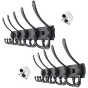 WEBI Coat Rack Wall Mounted,5 Tri Hooks for Hanging,Hook Rack,Hook Rail,Coat