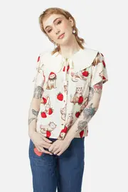 Kitty Kisses Collar Blouse