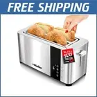 Effortless Toasting: Ultra 4 Slice Toaster with Cancel/Defrost & Removable Tray