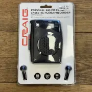 CRAIG CS 2304 Personal AM/FM Radio Cassette Player/Recorder with Earphones