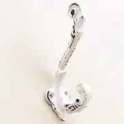 White Distressed Metal Cast Iron Wall Hook Coat Hat Towel Hanging Heavy Duty