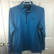 New NWT Men's Outdoor Research Baritone Performance 1/4 Zip Pullover Blue XL
