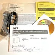 APC Back-UPS Pro 1300/1500 Cables & Installation Manual and Software