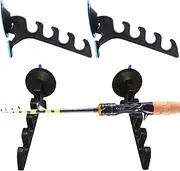 4PCS Plastic Fishing Rod Holder for Car Adjustable Pole Rack with Suction Cups for Truck SUV