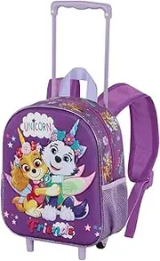 [KARACTERMANIA] Paw Patrol Magic-Small 3D Backpack with Wheels, Lilac, 26 x 34 cm, Capacity 7 L, Lilac Paw Patrol, One Size, Small 3D Backpack with Wheels Paw Patrol