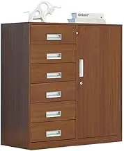 Zhaoj24-05 Office Filing Cabinet 6 Drawer Cabinet Household Multifunctional Storage Cabinet Metal Data File Organizer Office File Cabinet Filing Organizer(Bruin)