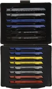 Multi-Purpose Jig-Saw Blades, 14 Pc Assorted Jig Saw Kit Wood, Plastic and Metal