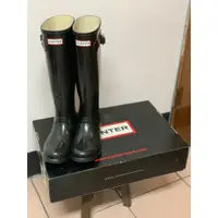 在飛比找蝦皮購物優惠-二手 正品 Hunter Boots 雨靴 38號 亮面