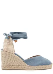 Castañer Chiara 80 Canvas Wedge Espadrilles - Blue - 36 (IT36/ UK3) 36 (IT36/ UK3)
