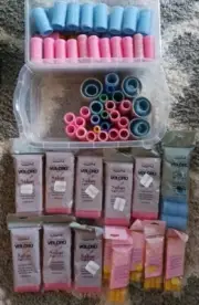 Large Lot Self Holding Velcro Brand Salon Rollers Assorted Sizes New
