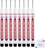 Long Nose Marker | Holes Pens | Multi-Function Scriber Tool with Oblique Tip and Bullet Tip for Carpenter Woodworking