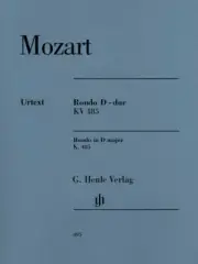 Mozart Wolfgang Amadeus Mozart Rondo in D Major K. 485 Piano Solo 051480895