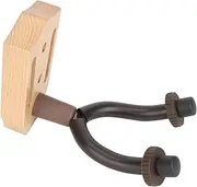 Guitar Wall Mount U Shaped Hanger Bracket, Beech Wood Iron Rubber Wall Mount for Acoustic Electric Classical Bass Ukulele (Type 2)