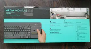 現貨.全新羅技K400Plus無線妙控鍵盤帶觸控板鍵盤鼠標一體式電腦電視用