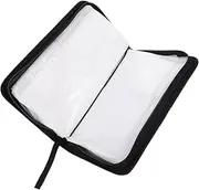 Mobestech 2Pcs PU Leather CD Storage Case Portable CD Bag for Music Game Discs Random Color Capacity Disc Protector Zipper Case