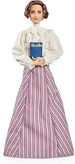 Barbie Inspiring Women Helen Keller Doll (12-inch) Wearing Blouse and Skirt, with Doll Stand & Certificate of Authenticity, Kids & Collectors