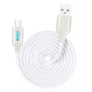2PCS 2.4A Micro USB Auto Cut-off Fast Charging Data Cable For Huawei P30 Pro Mate 30 5G Xiaomi 9Pro Redmi K30 Oneplus 7T Pro WHITE COLOR