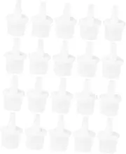 FOMIYES 20pcs Eyelash Glue Replacement Eyelash Glue Bottle Cover Eyelash Extensions Kit Eyelash Extension Tape Lash Glue Nozzle Caps Lash Extension Tools Eyelash Glue Supplies Transparent