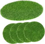 Abaodam Artificial Moss Grass 5pcs Fake Moss for Indoor Decor Realistic Artificial Grass Mat Micro Landscape