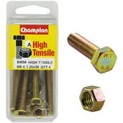 Champion High Tensile Bolts and Nuts BM58, M8x1.25 x 50mm