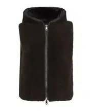 Brunello Cucinelli Reversible Zip-Up Hooded Gilet IT40,IT44,IT42 Black