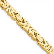 14K Yellow Gold 20 Inch 6.5mm Byzantine With Lobster Clasp Chain