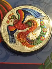 在飛比找Yahoo!奇摩拍賣優惠-澳洲柏斯鑄幣局2022中國神話傳奇彩色鳳凰銀幣卡式共2枚 (