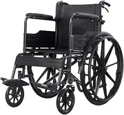 Self Propelled Wheelchair, Portable Lightweight Wheelchairs for Adults Mobility Device for Elderly Wheelchair for Independence or Caretaker Convenience