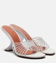 [Amina Muaddi] Amina Muaddi Mookie 90 mules AU 6 white