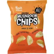 Real Naturals Shiitake Mushroom Chips Garlic & Herb 32g (Pack of 12)