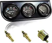 52mm Triple kit Oil Temp Gauge Water Temp Gauge Temperature Oil Pressure Gauge Sensor 3in1 Car Meter Auto Gauge